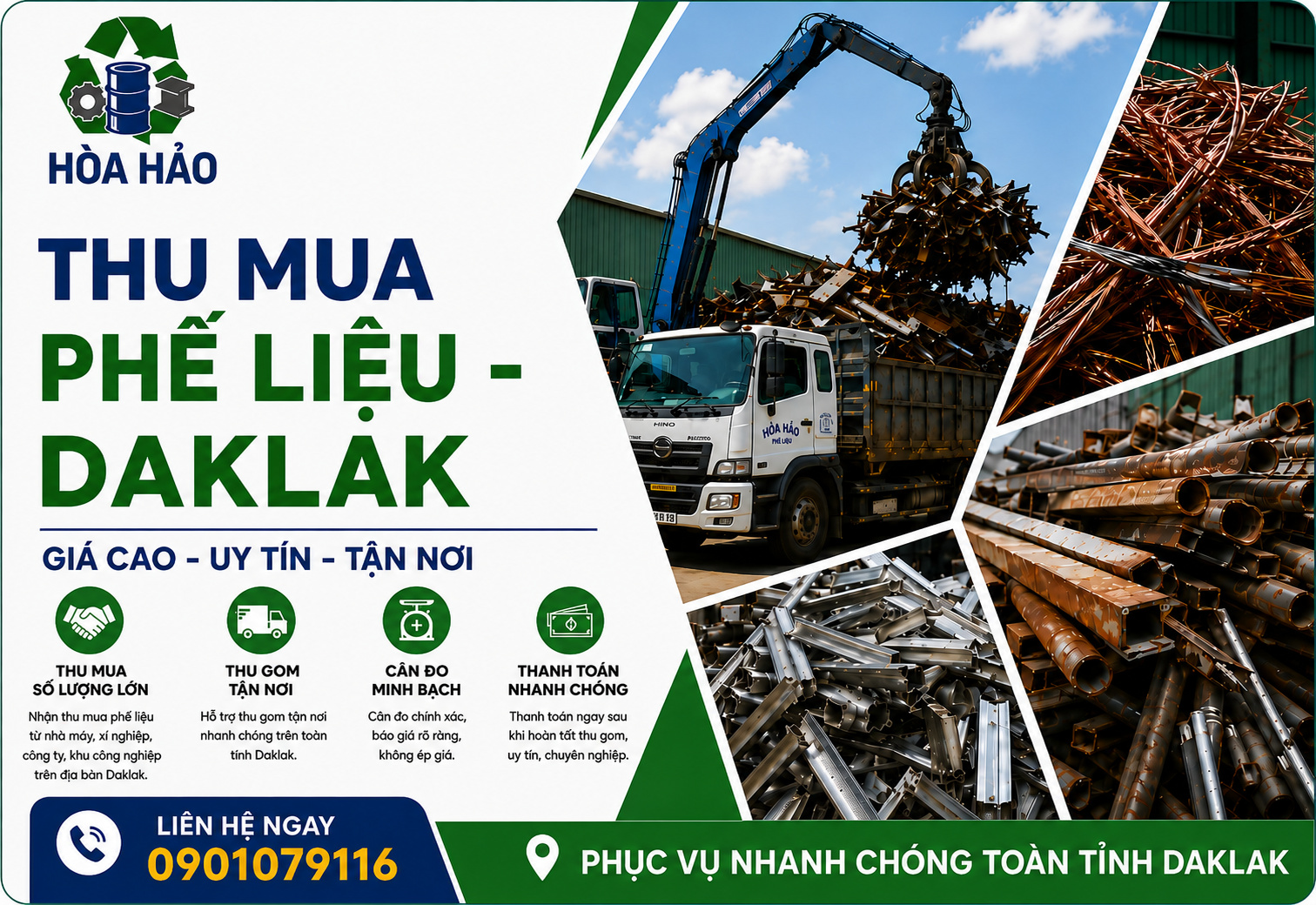 Thu mua phế liệu Đắk Lắk - Phế Liệu Hòa Hảo