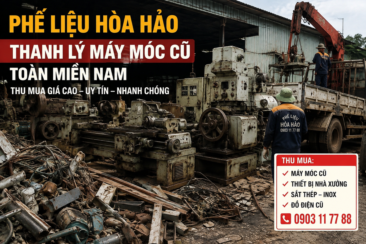 Thanh Lý Máy Móc Cũ Toàn Miền Nam – Nhận Máy Không Sử Dụng Tận Nơi