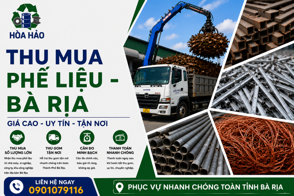 Thu mua phế liệu Bà Rịa - Phế Liệu Hòa Hảo